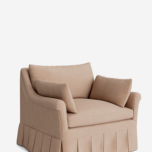 Portola Rolled Arm Pleated Accent Chair