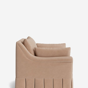 Portola Rolled Arm Pleated Accent Chair