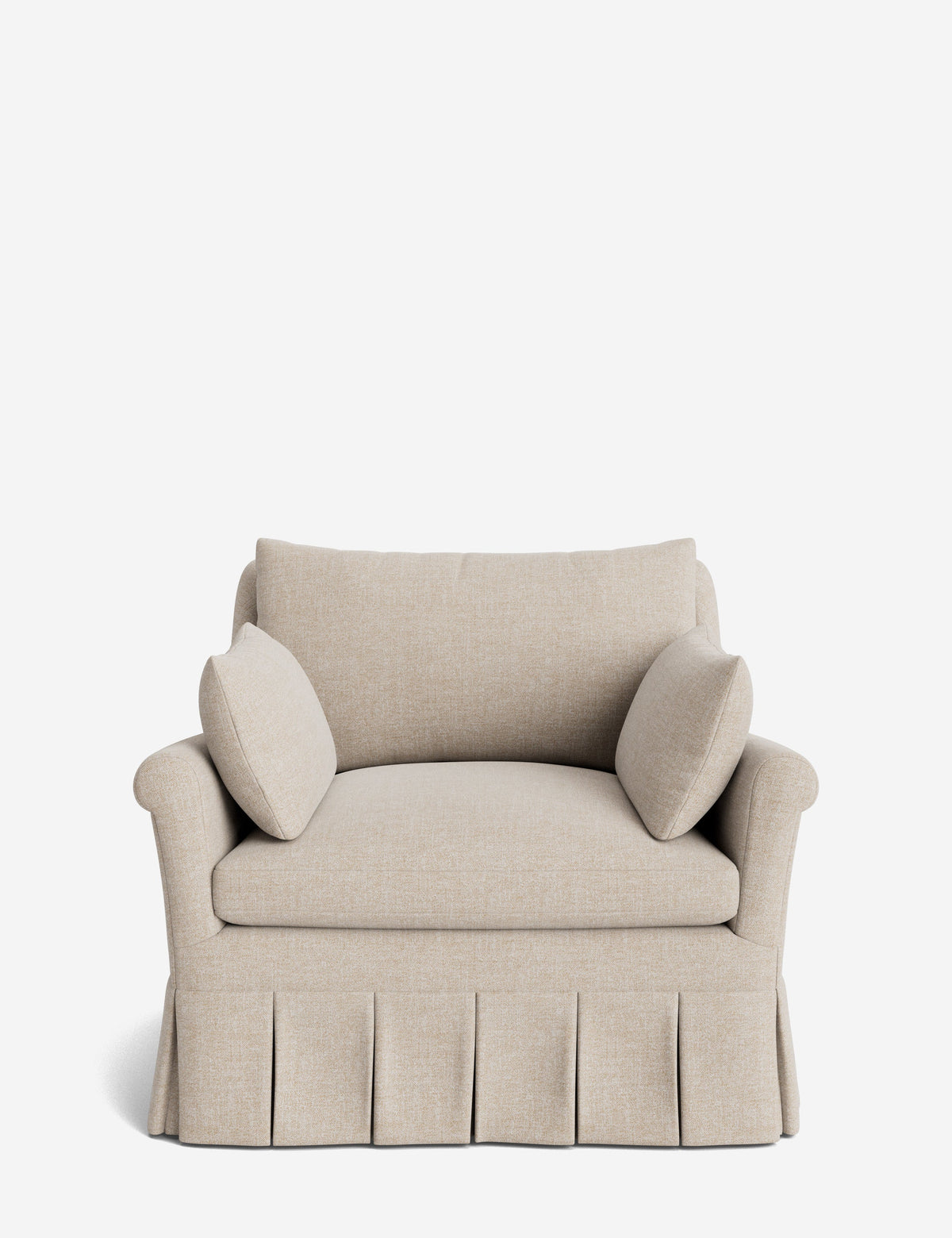 Portola Rolled Arm Pleated Accent Chair