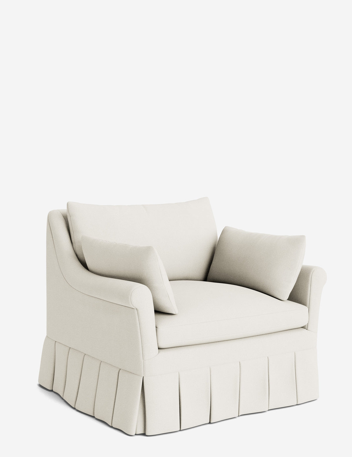 Portola Rolled Arm Pleated Accent Chair
