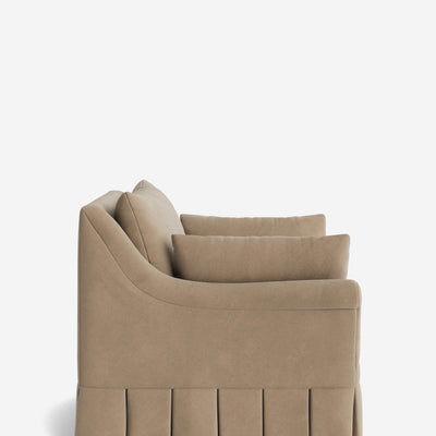 Portola Rolled Arm Pleated Accent Chair