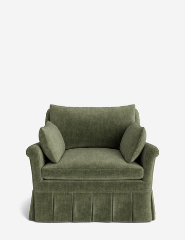 Moss Performance Striated Velvet