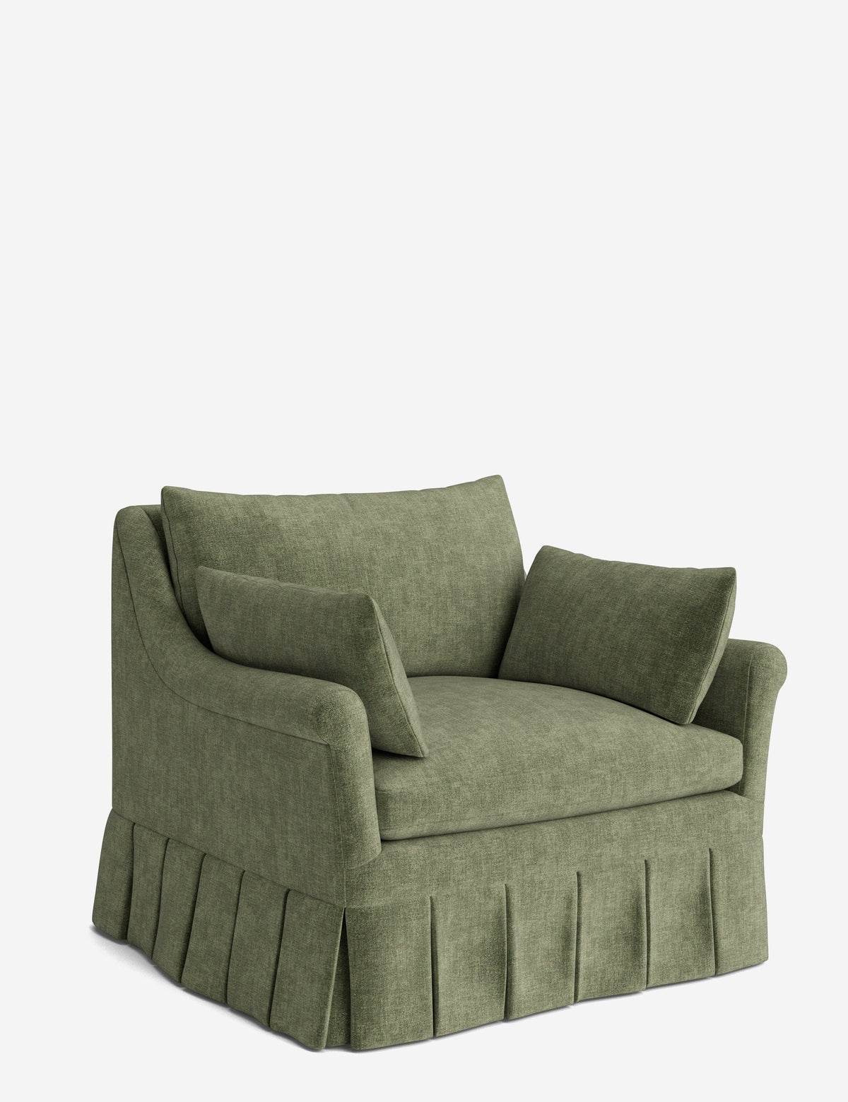 Portola Rolled Arm Pleated Accent Chair