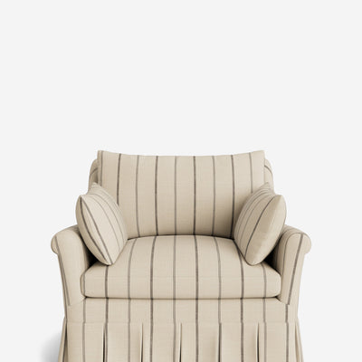 Portola Rolled Arm Pleated Accent Chair