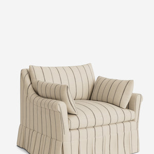 Portola Rolled Arm Pleated Accent Chair