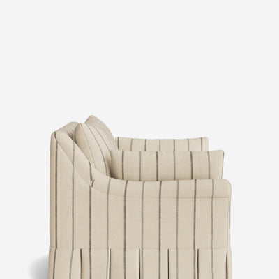 Portola Rolled Arm Pleated Accent Chair
