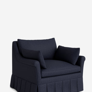 Portola Rolled Arm Pleated Accent Chair