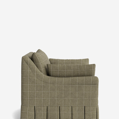 Portola Rolled Arm Pleated Accent Chair