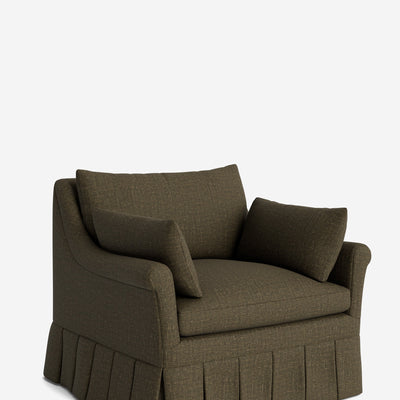 Portola Rolled Arm Pleated Accent Chair