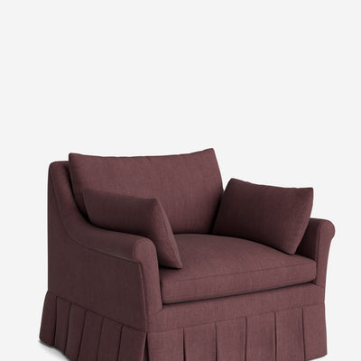 Portola Rolled Arm Pleated Accent Chair