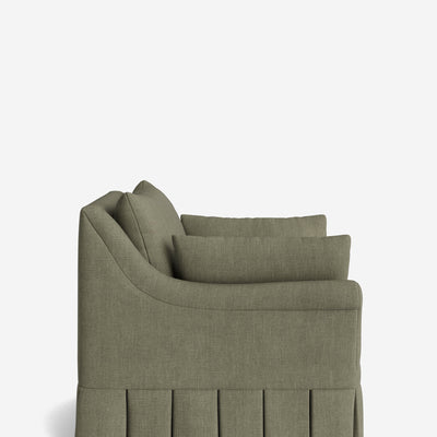 Portola Rolled Arm Pleated Accent Chair