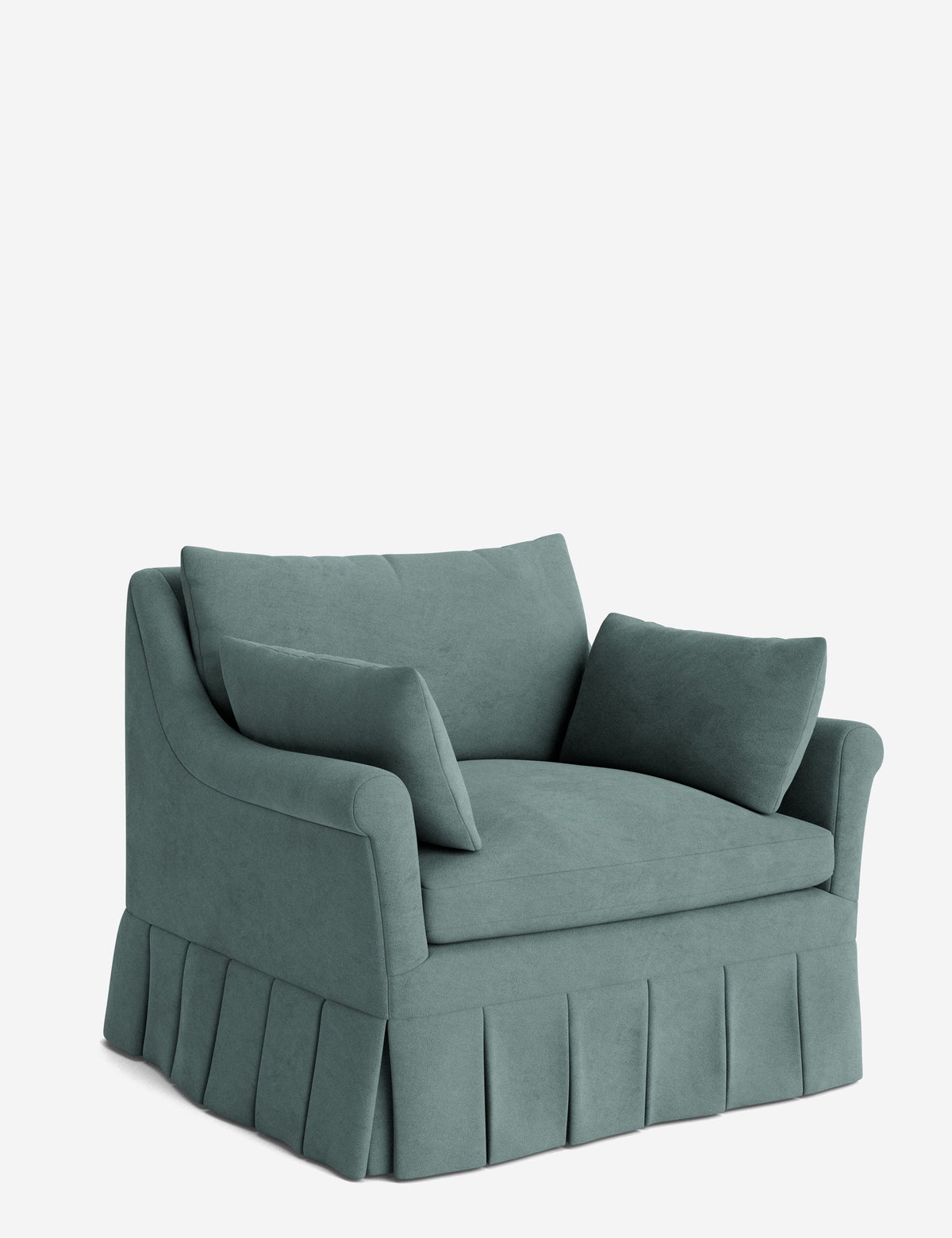 Portola Rolled Arm Pleated Accent Chair