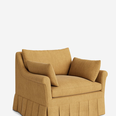 Portola Rolled Arm Pleated Accent Chair