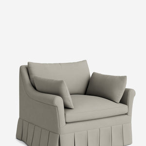 Portola Rolled Arm Pleated Accent Chair