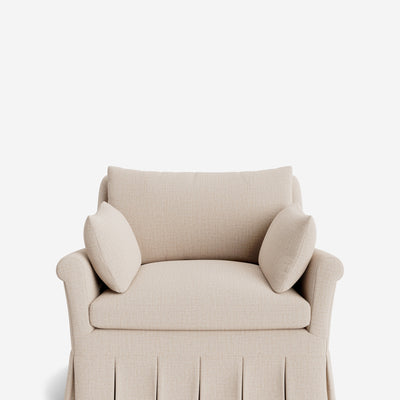 Portola Rolled Arm Pleated Accent Chair