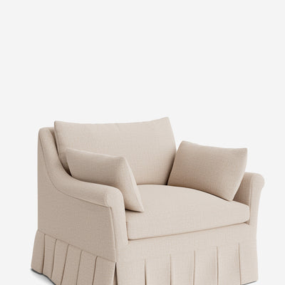 Portola Rolled Arm Pleated Accent Chair