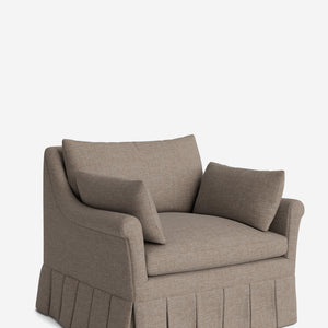 Portola Rolled Arm Pleated Accent Chair