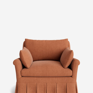 Portola Rolled Arm Pleated Accent Chair