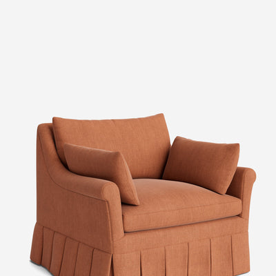 Portola Rolled Arm Pleated Accent Chair