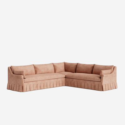 Portola Rolled Arm Pleated Sectional Sofa