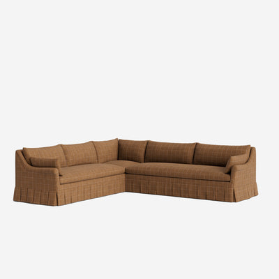 Portola Rolled Arm Pleated Sectional Sofa