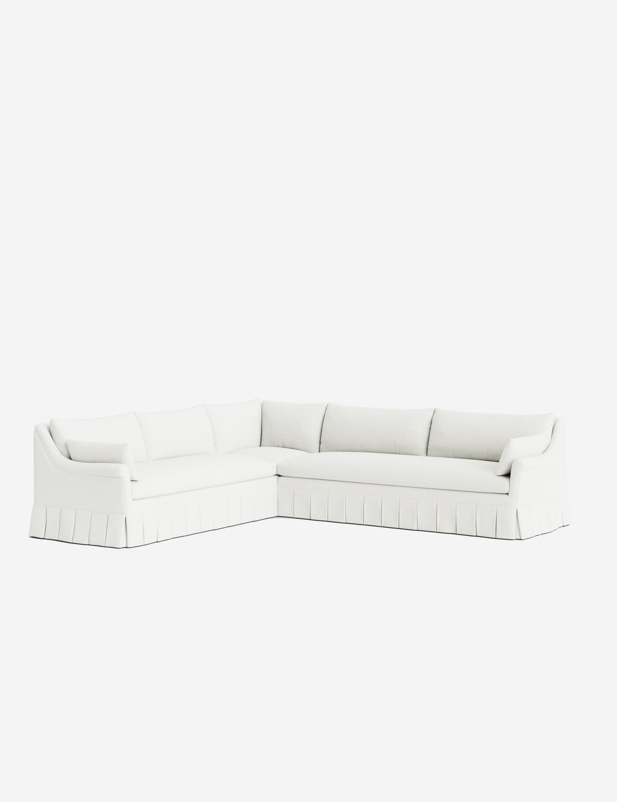 Portola Rolled Arm Pleated Sectional Sofa