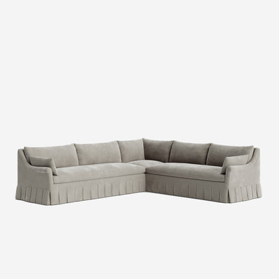 Portola Rolled Arm Pleated Sectional Sofa