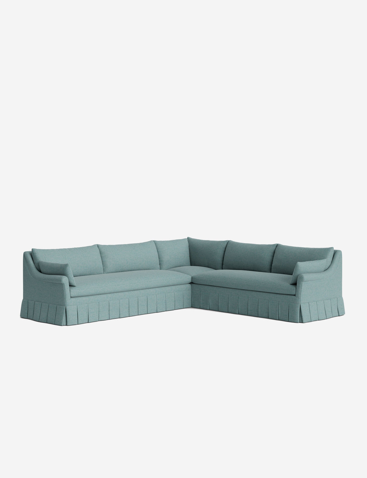 Portola Rolled Arm Pleated Sectional Sofa