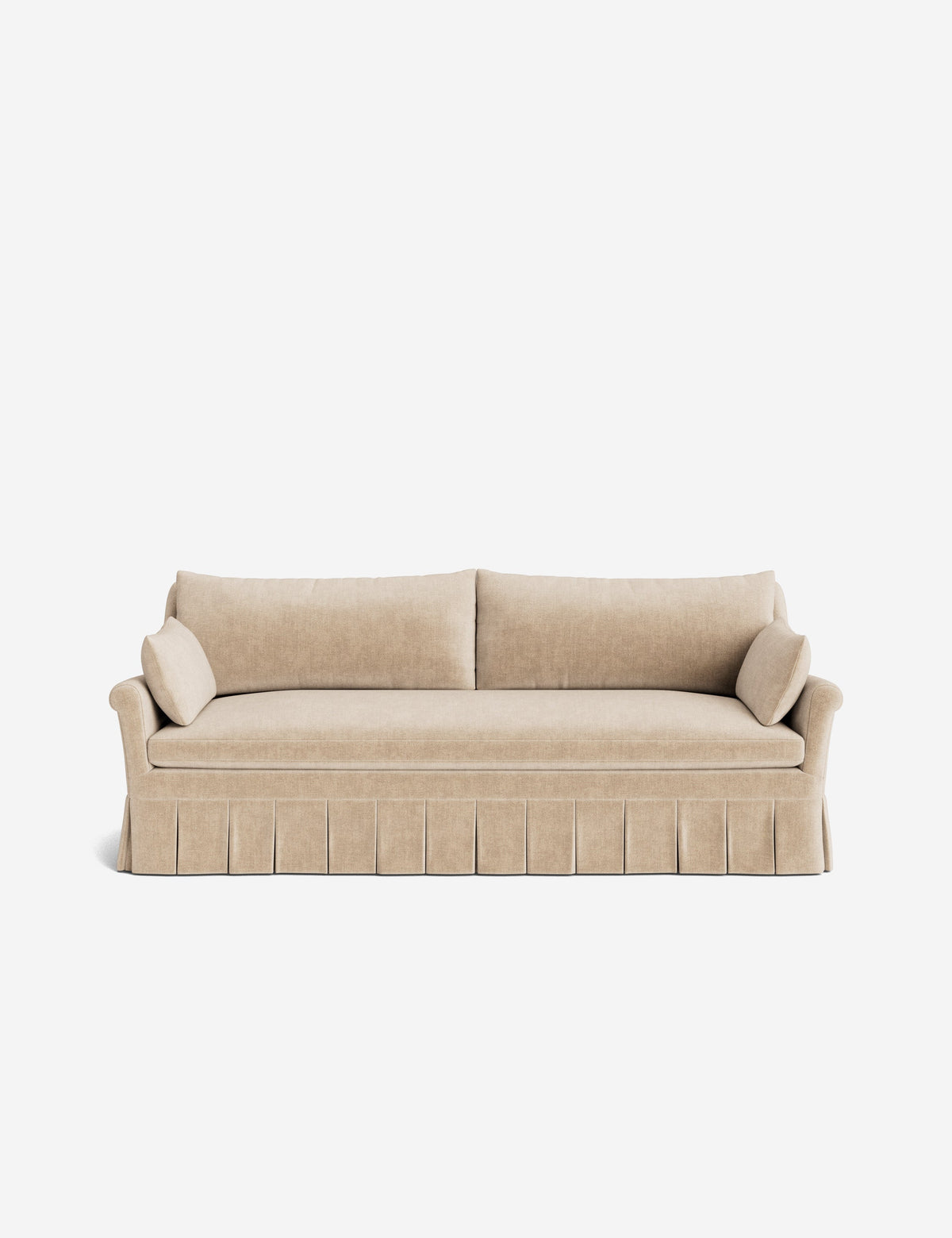 Portola Rolled Arm Pleated Sofa