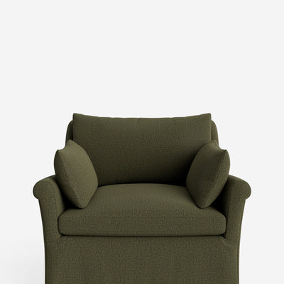 Portola Rolled Arm Slipcover Chair