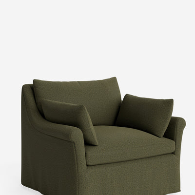Portola Rolled Arm Slipcover Chair