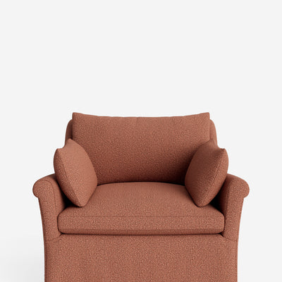 Portola Rolled Arm Slipcover Chair