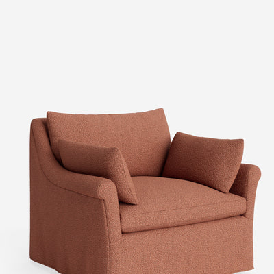 Portola Rolled Arm Slipcover Chair