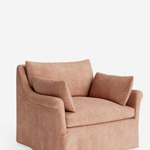 Portola Rolled Arm Slipcover Chair