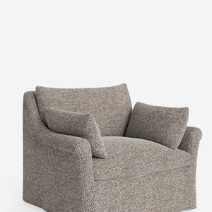 Portola Rolled Arm Slipcover Chair