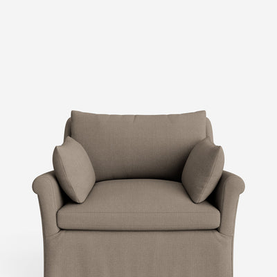 Portola Rolled Arm Slipcover Chair