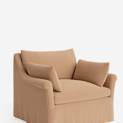 Portola Rolled Arm Slipcover Chair