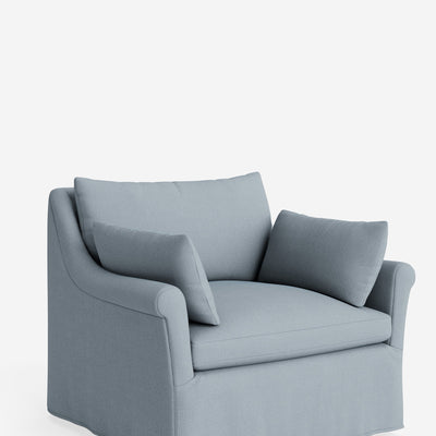 Portola Rolled Arm Slipcover Chair
