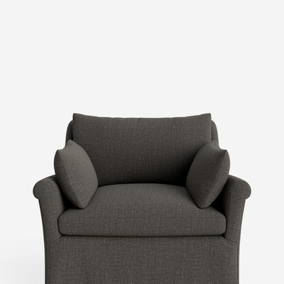Portola Rolled Arm Slipcover Chair