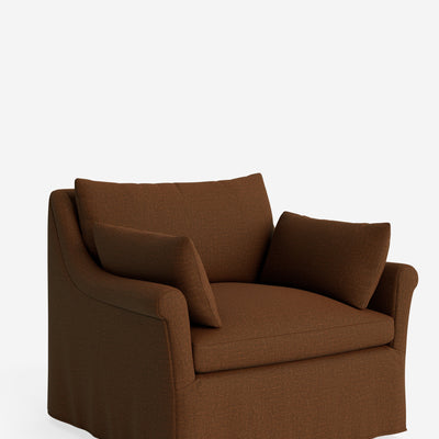 Portola Rolled Arm Slipcover Chair