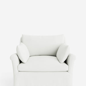 Portola Rolled Arm Slipcover Chair