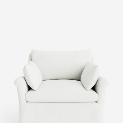 Portola Rolled Arm Slipcover Chair