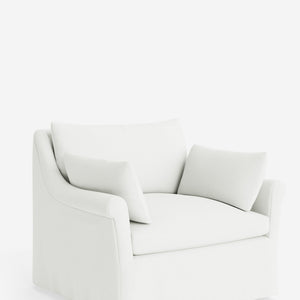 Portola Rolled Arm Slipcover Chair
