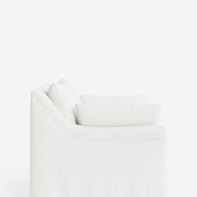 Portola Rolled Arm Slipcover Chair
