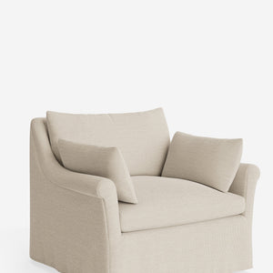 Portola Rolled Arm Slipcover Chair