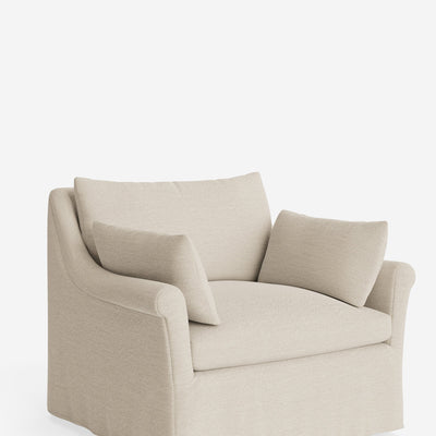 Portola Rolled Arm Slipcover Chair