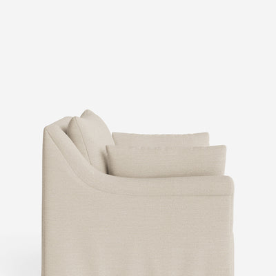 Portola Rolled Arm Slipcover Chair