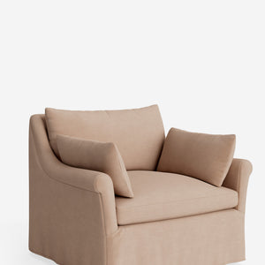 Portola Rolled Arm Slipcover Chair