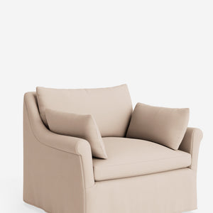 Portola Rolled Arm Slipcover Chair