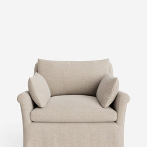 Portola Rolled Arm Slipcover Chair